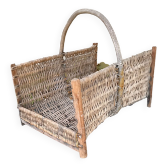 Panier à bois ancien