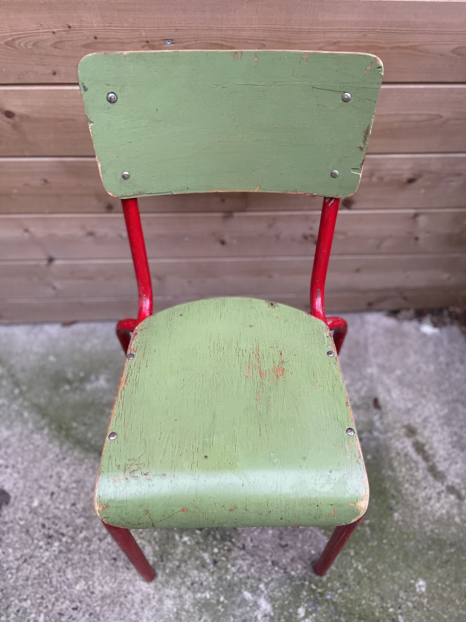 Set of 3 vintage school chairs