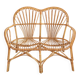 1960s vintage rattan canapé / bench