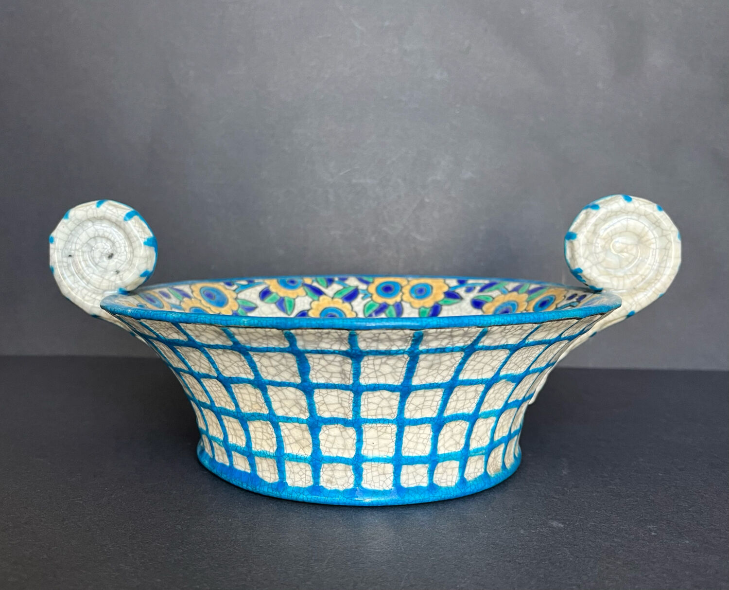 Longwy enamel basket