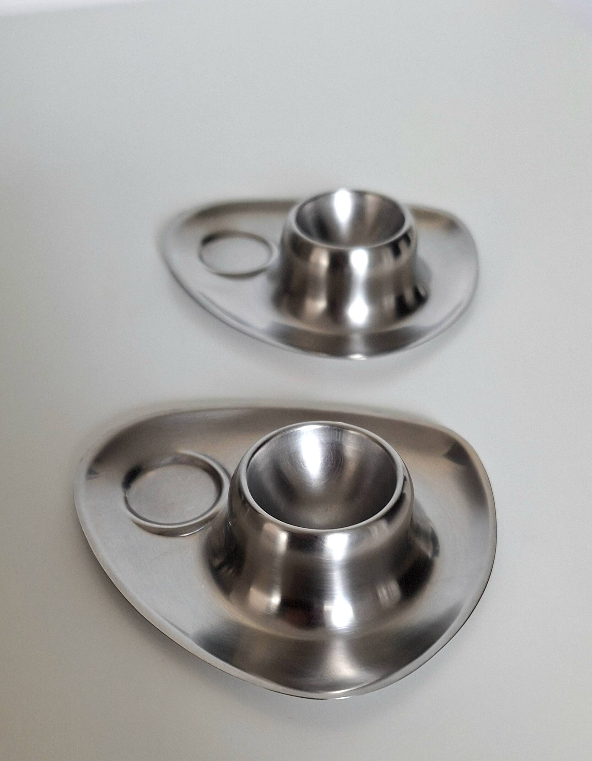 Vintage stainless steel egg cup