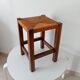 Antique solid oak stool Mountain Chalet