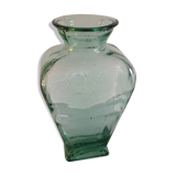 Trapeze vintage thick glass vase