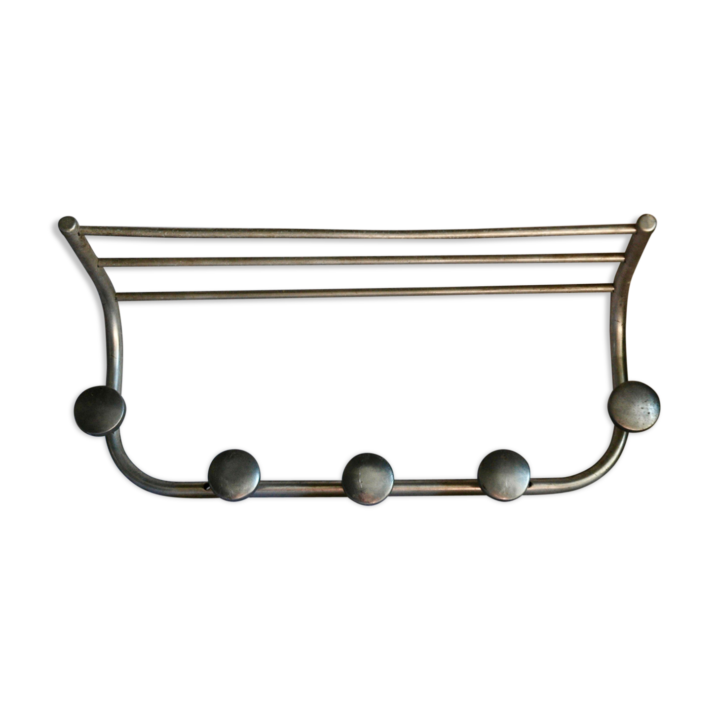 Vintage coat rack 5 aluminum pads