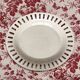Dish in fine old earthenware, braided and openwork