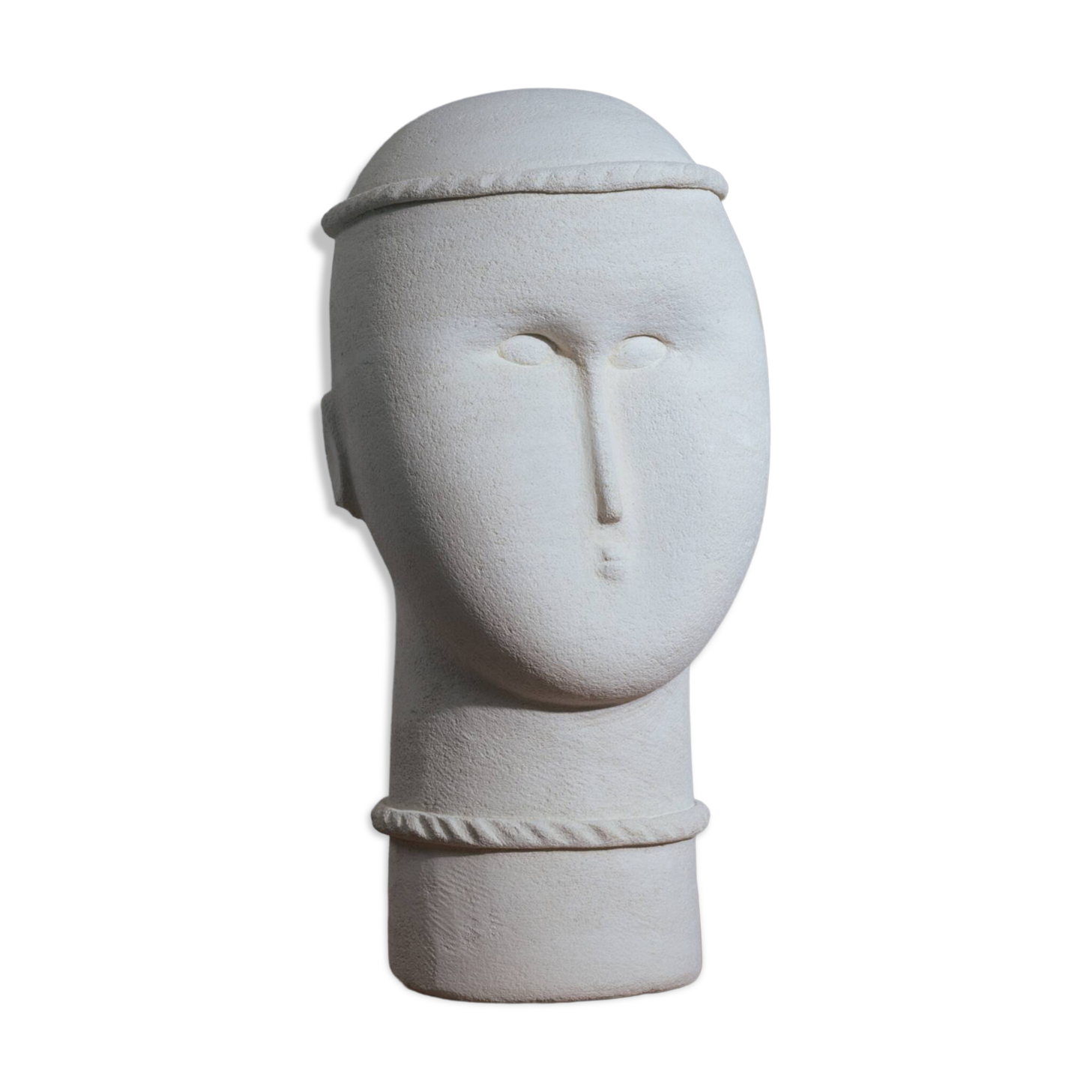 Sculpture de femme moderniste en grès, années 1980