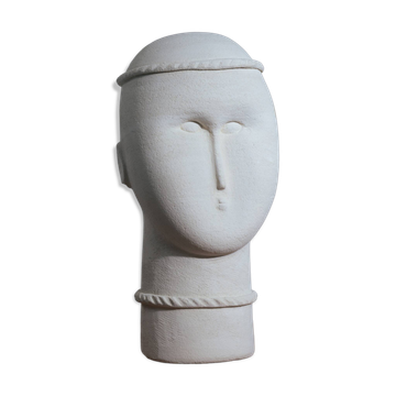 Sculpture de femme moderniste en grès, années 1980