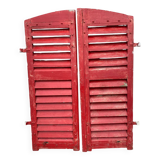Pair of red shutters