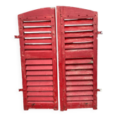 Paire de volets rouge
