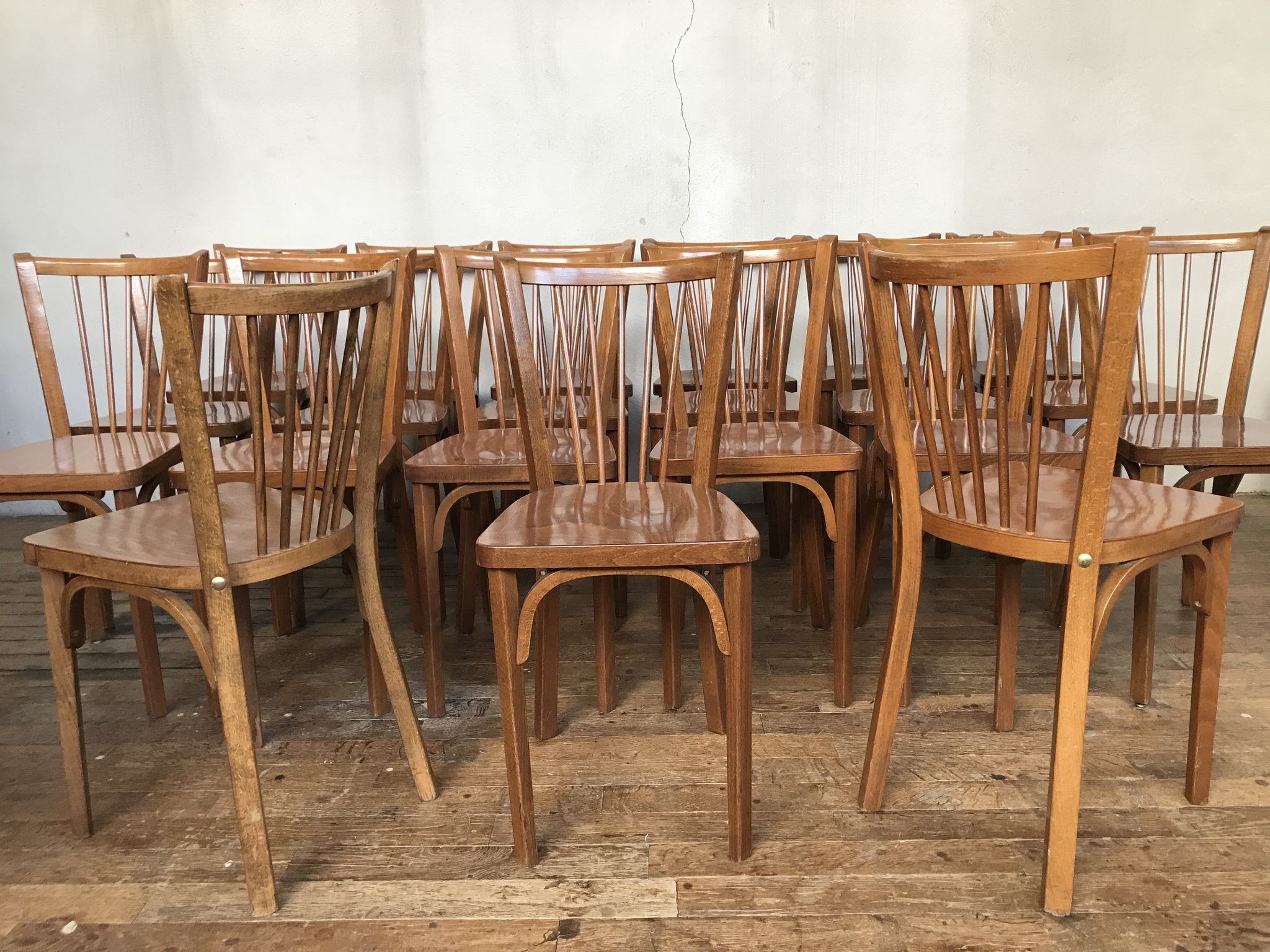 Rare series of 50 chairs Baumann fanett vintage design 1950 1960