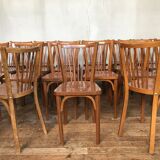 Rare series of 50 chairs Baumann fanett vintage design 1950 1960