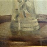Still Life with Chrysanthemums - French School XIXth - signed - original frame