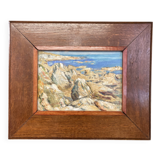René LE FORESTIER (1903-1972), Rochelaise Coast, oil on canvas framed