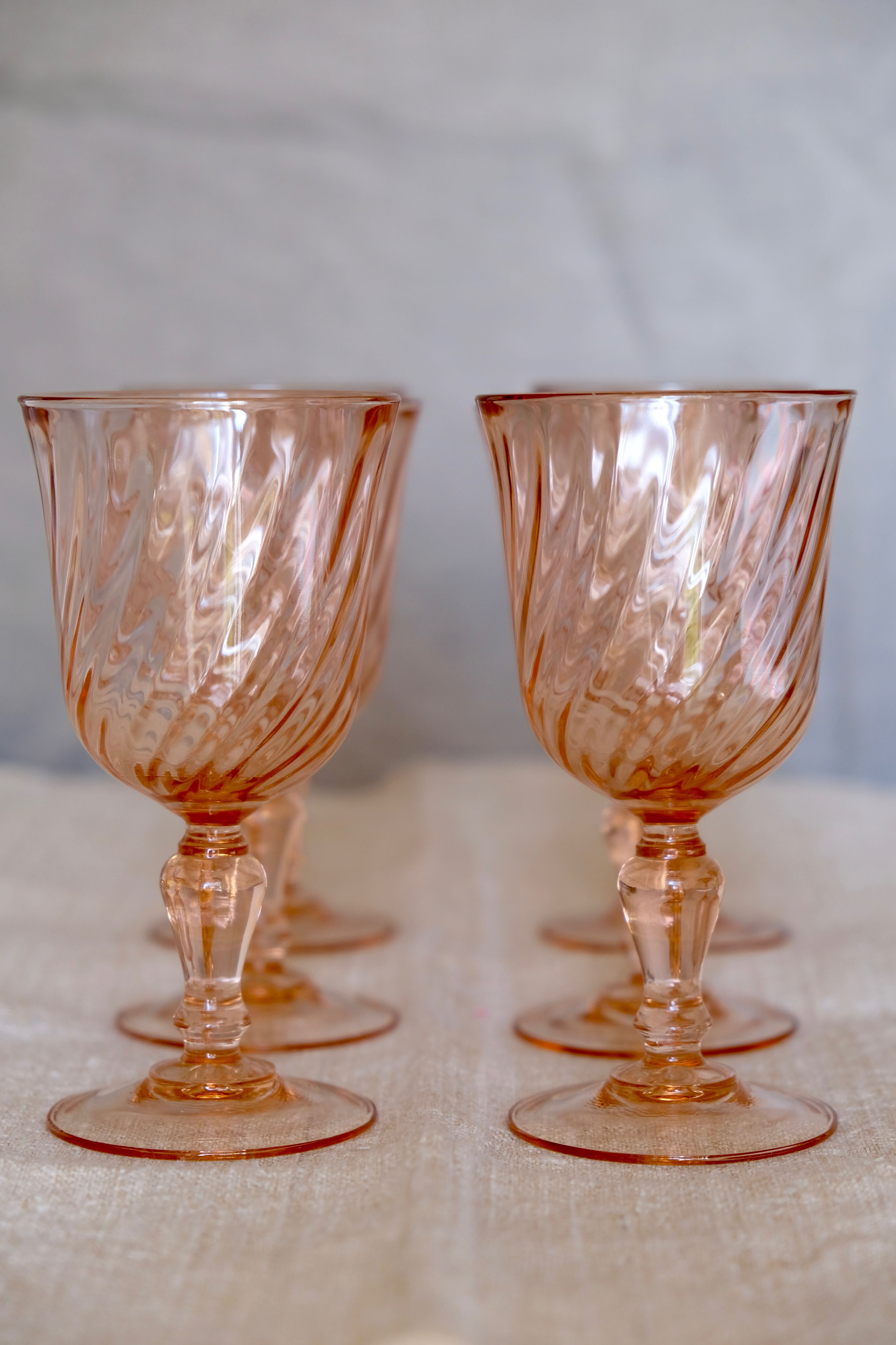 Rosaline Luminarc Arcoroc Pink Red Wine Glasses