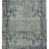 Handmade rustic anatolian 1980s 158 cm x 270 cm grey rug