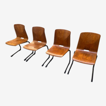 Chairs pagholz, edition galvanitas, 60s/70s