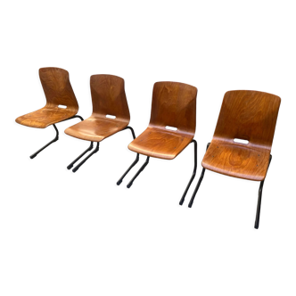 Chairs pagholz, edition galvanitas, 60s/70s
