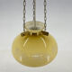 1950's Glass & Brass Pendant Light