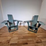Paire de fauteuils constructivistes de Philippe Parent, vers 1980
