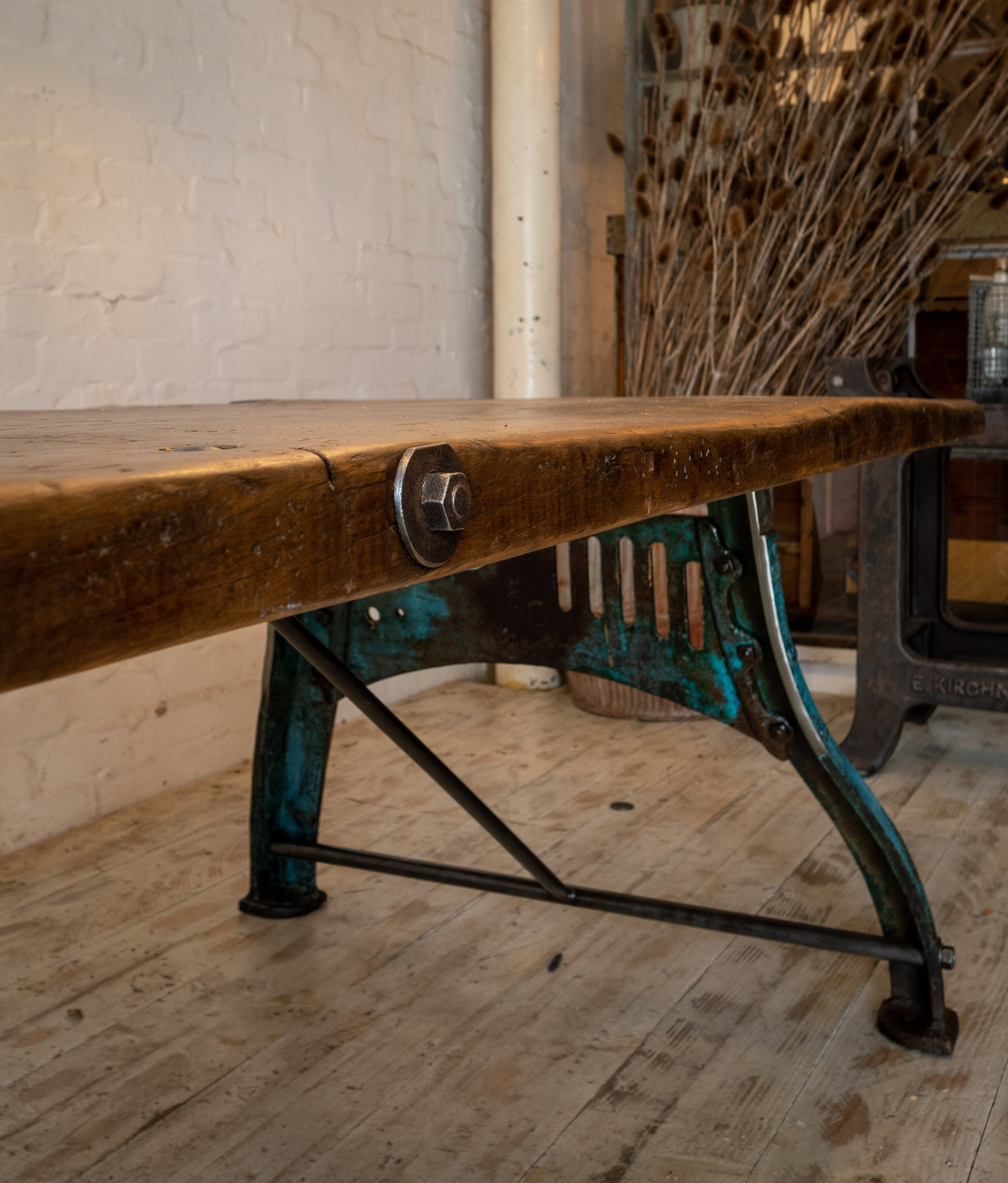 Industrial Bamford table workbench top