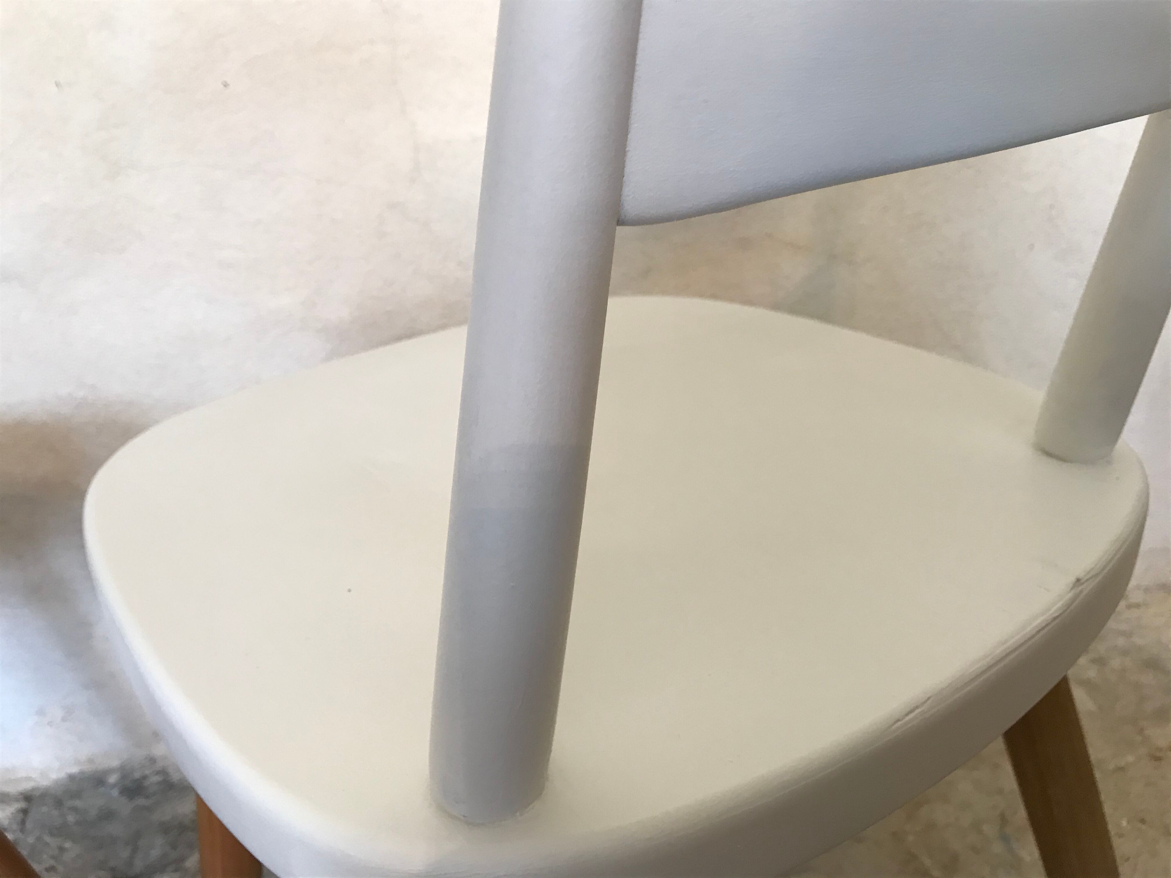 Pair of vintage compass foot chairs