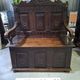 Banc coffre en bois richement sculpté – Style Renaissance – XIXe siècle