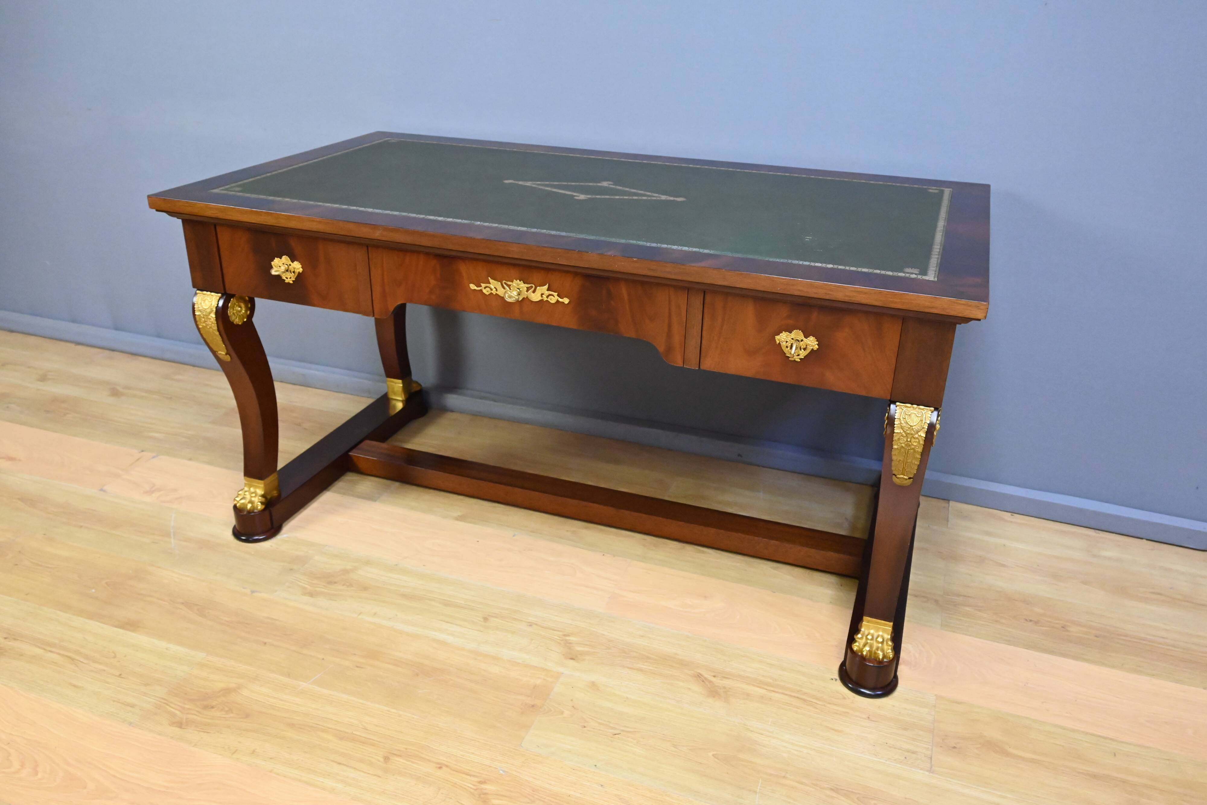 Mahogany desk, Egyptomania style – 20th century