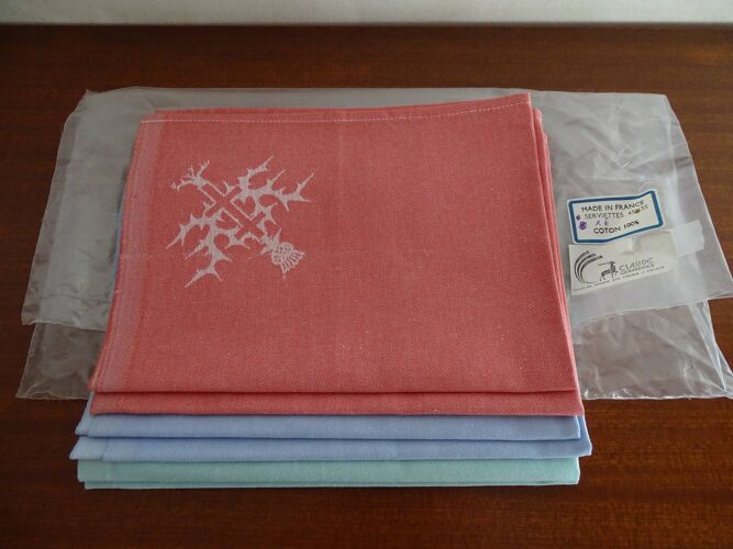 6 serviettes de table Gérardmer Vosges en coton 45 x 35