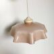 Suspension en opaline rose vintage