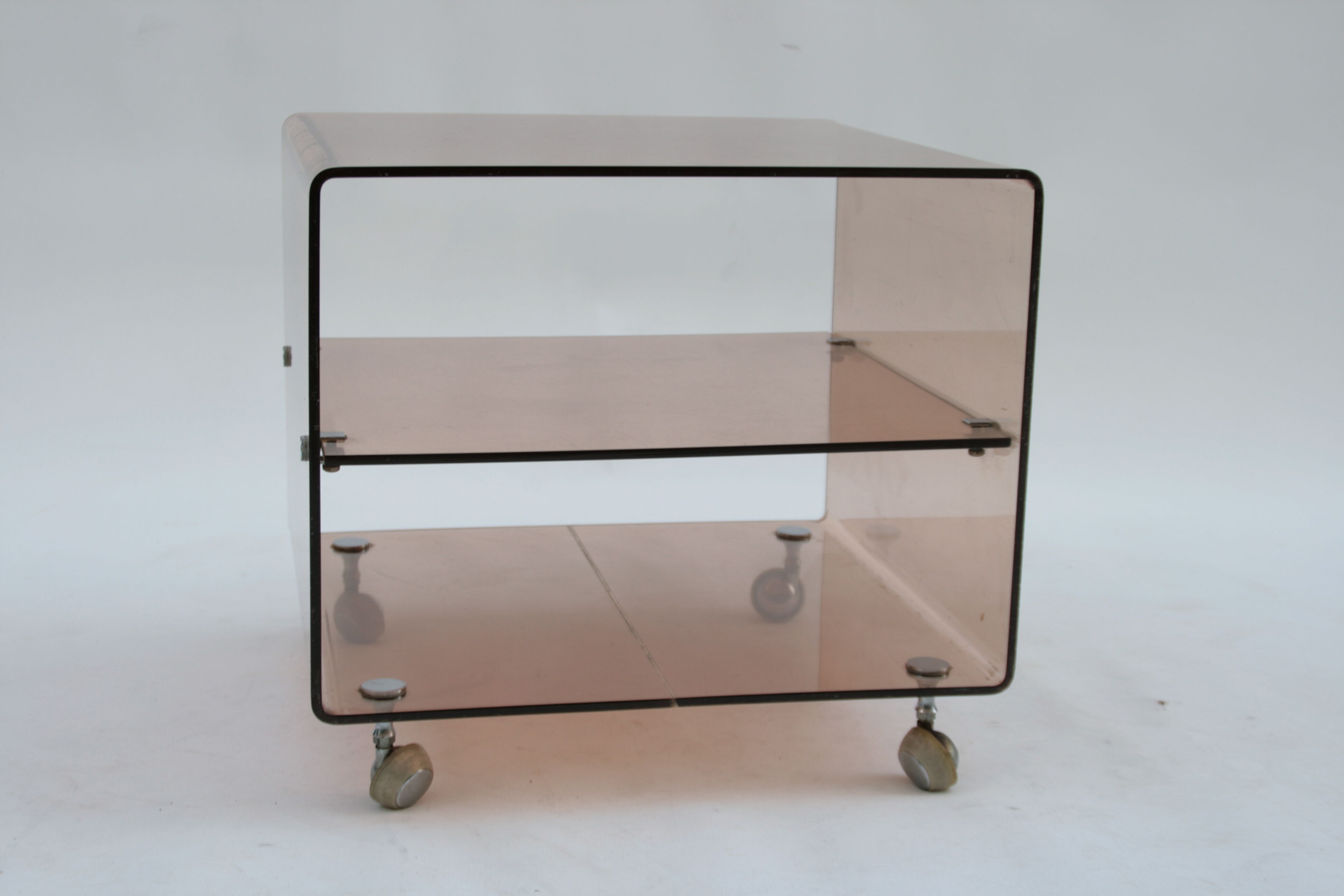 Table d'appoint lucite en plexiglas par Michel Dumas pour Roche Bobois, 1970