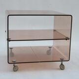 Table d'appoint lucite en plexiglas par Michel Dumas pour Roche Bobois, 1970