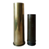 Set of 2 brass shell casing vases