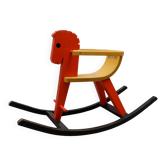 Wooden rocking horse designed by Konrad Keller, 1950s