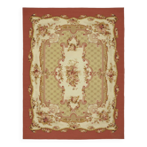 Handmade European Vintage Aubusson Kilim 272 cm x 353 cm