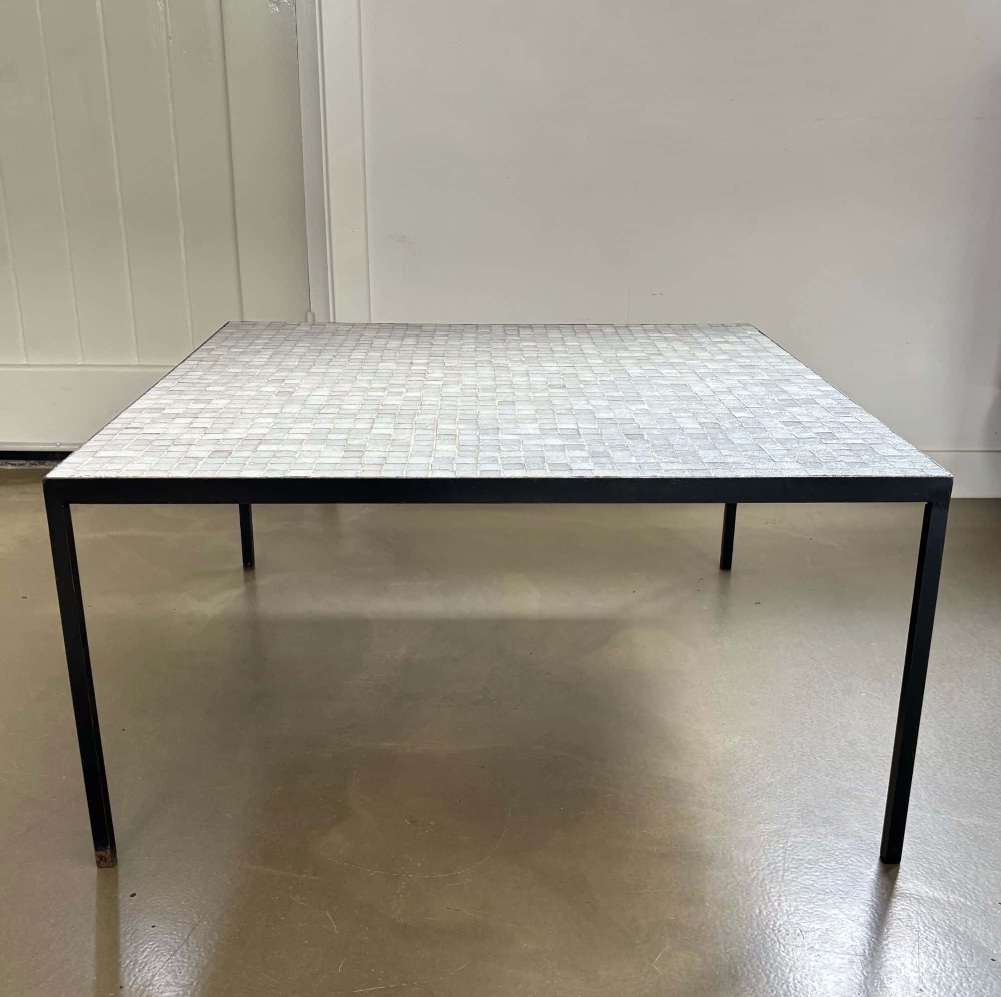 Table basse carrée en mosaïque, design Floris H. Fiedeldij pour Artimeta, Pays-Bas, années 1950