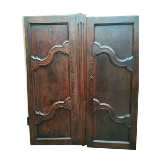 Paire de portes d'armoire anciennes