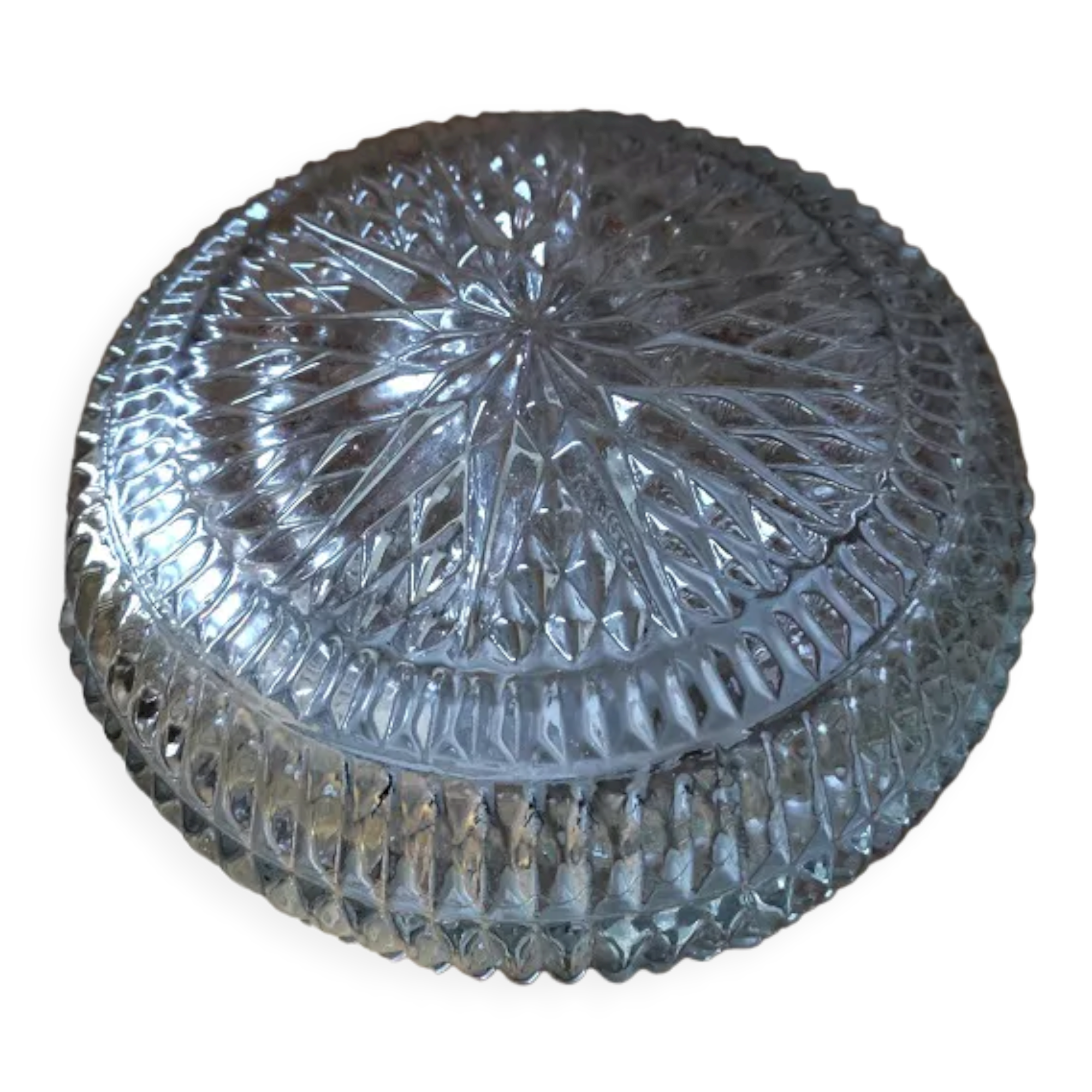 Ceiling lamp original globe molded glass tip star diamond