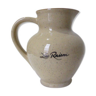 Vintage French ceramic cider pitcher