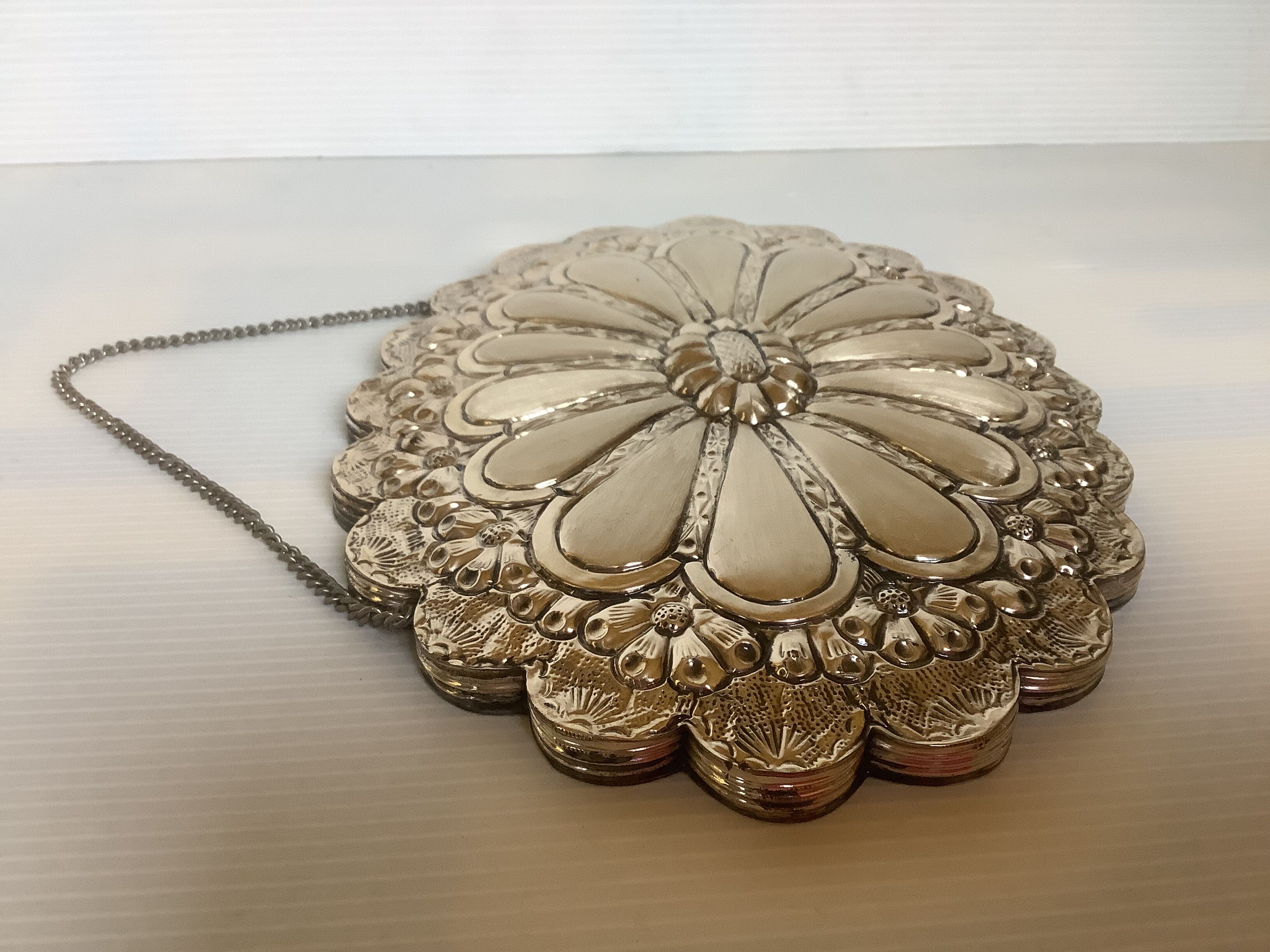Bridal turkish mirror in silver