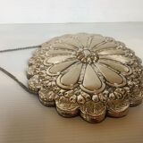Miroir de mariée argent turc style ottoman fleurs en relief