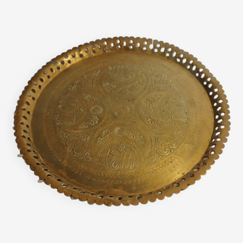 Oriental brass tray