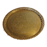 Oriental brass tray