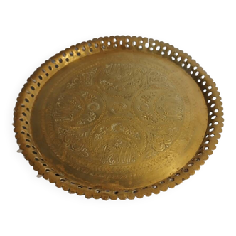 Oriental brass tray