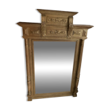Large mercury beveled wooden mirror