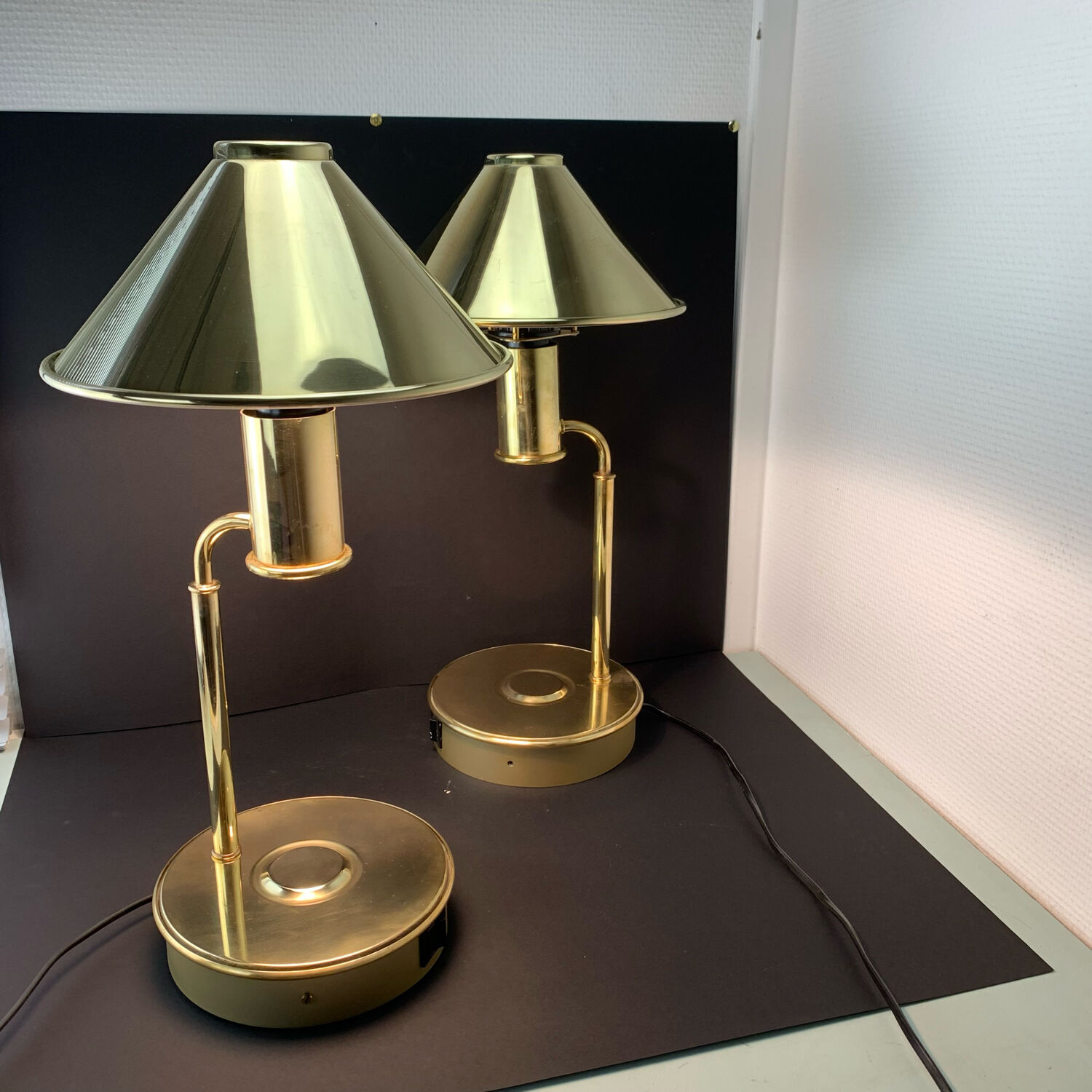 Brass lamp høvik lys jonas hidle denmark 1970 vintage scandinavian design