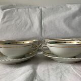 Service of 39 cups cups under pourer cups milk pot and sugar bernardaud porcelain Limoges