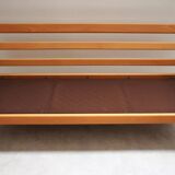 Scandinavian 3-seater sofa in natural wood and CFC Silkeborg fabric Denmark