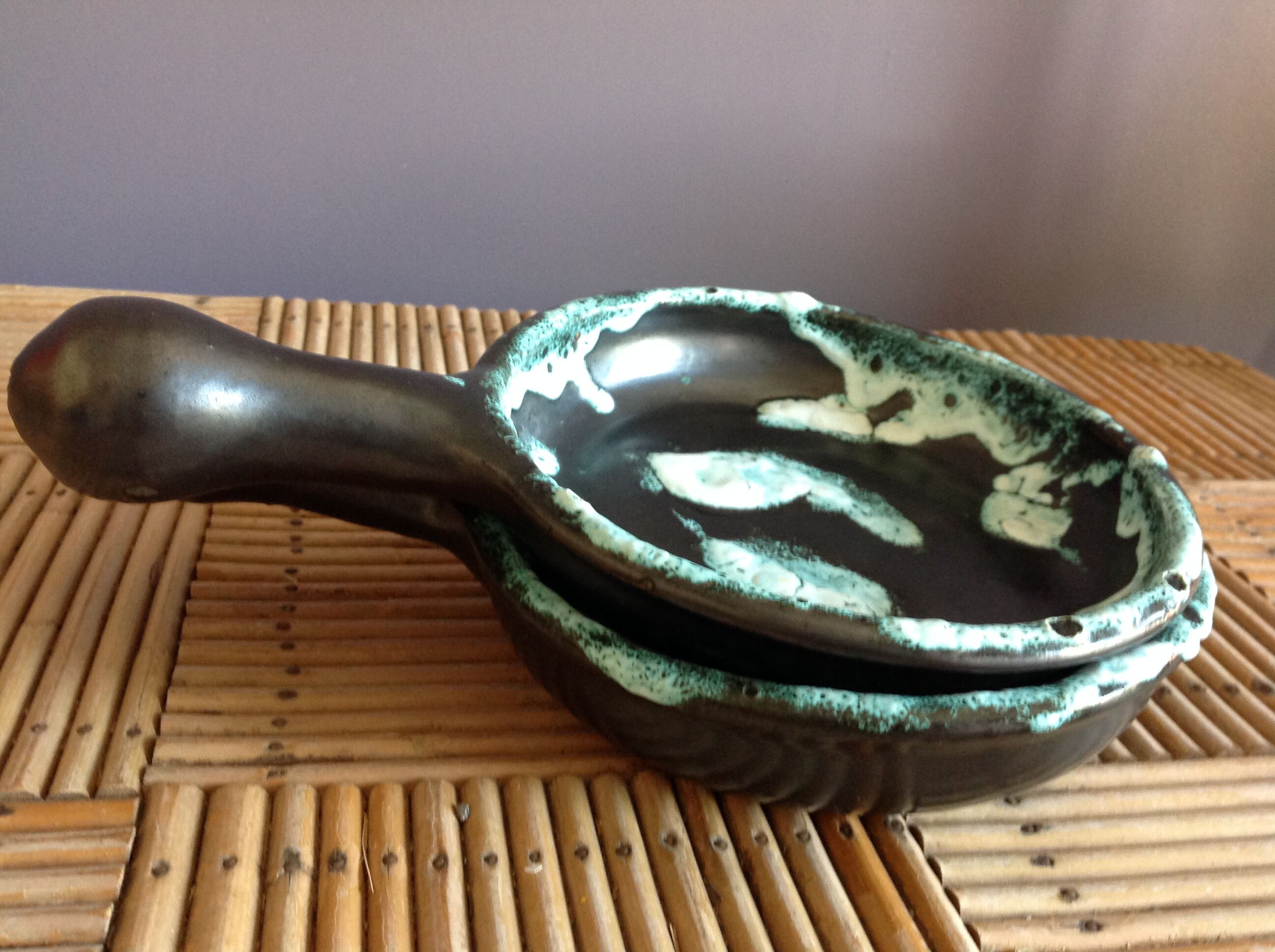 Duo of ceramic dishes