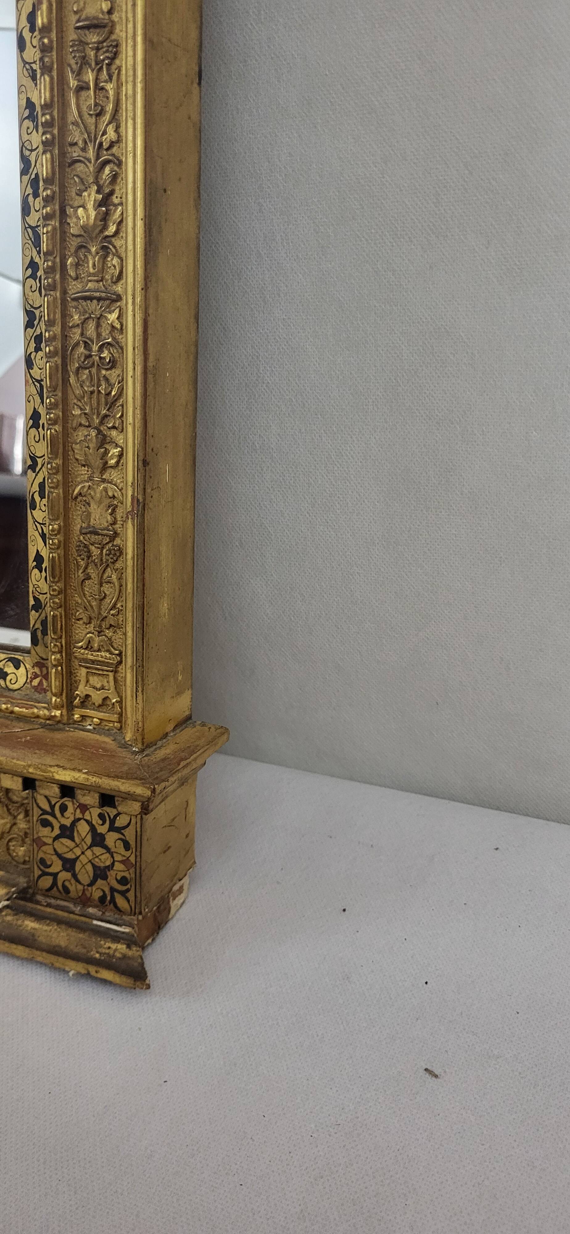 19th century gilded wooden mirror from Maison Goupil & Cie