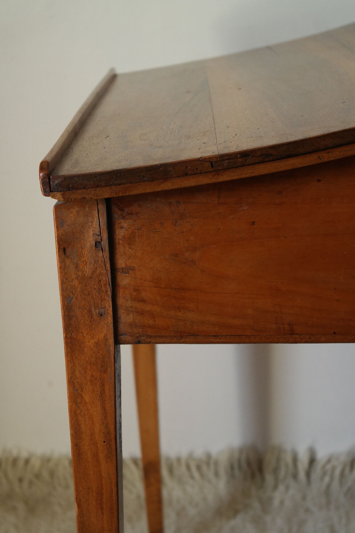 Old schoolboy walnut desk